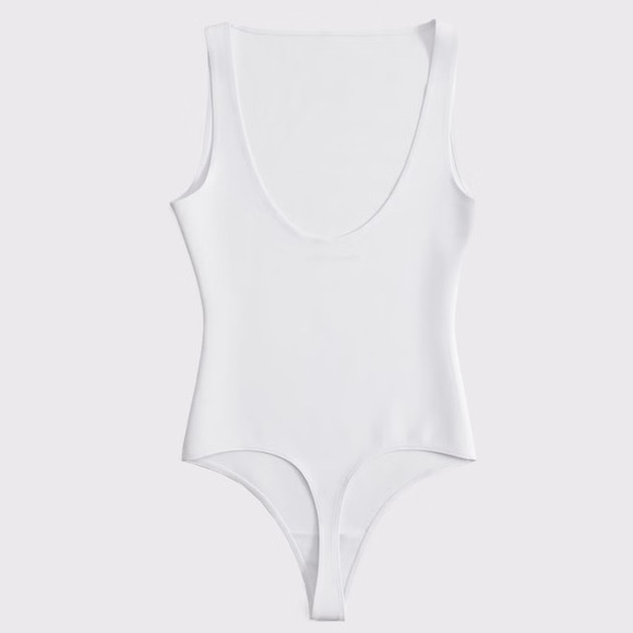 Abercrombie Sculpt Butter soft Matte Seamless Slash Scoop-Back Bodysuit NWT - Picture 3 of 10